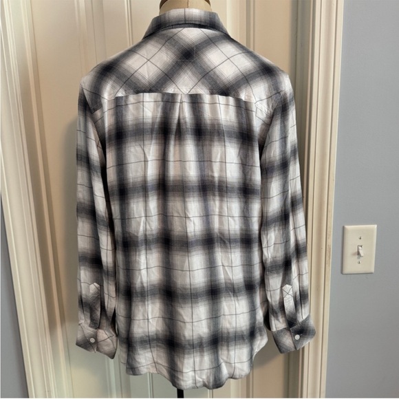 NWT Rails Hunter Flannel Shirt Black & White Steel Plaid ~
Western Rodeo Boho - Picture 2 of 7